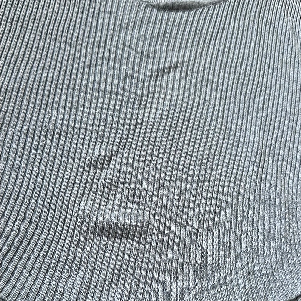 Blue Asymmetrical Ribbed Camisole - Picture 5 of 6